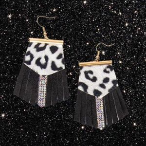 Leopard & Bling Earrings